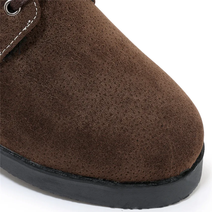 

Spring Autumn Winter Flat Shoes Women Snow Ankle Boots Lace Up Woman Short Boots Plus Size 32 33 - 40 41 42 43
