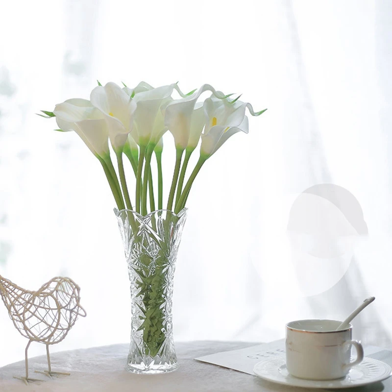 Promotion! 30Pcs Head / Set Of Artificial Flowers Calla Lily Bride Wedding Decoration Bouquet Pu Real Press Flow | Дом и сад
