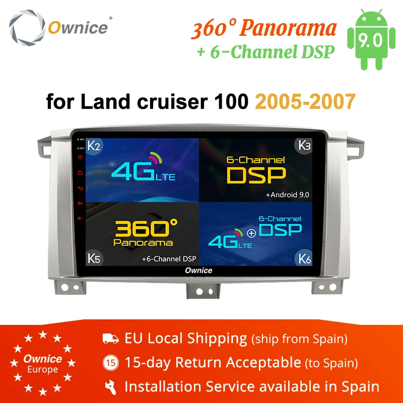 Ownice K3 K5 K6 8 ядерный Android 8,1 автомобильный Радио DVD gps навигация для Toyota Land cruiser 100 150 LC100/Lexus LX470 2005-2007