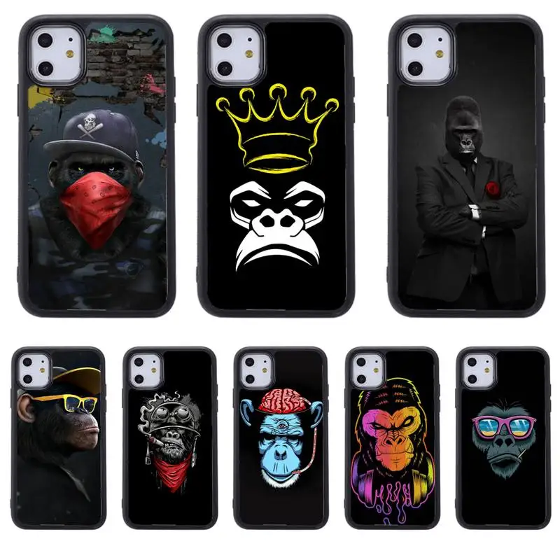 

Stylish monkey orangutan Phone Case for iphone 11 12 13 pro se 20 max xr xs x 7 8 6s plus mini Fundas cover PC&TPU