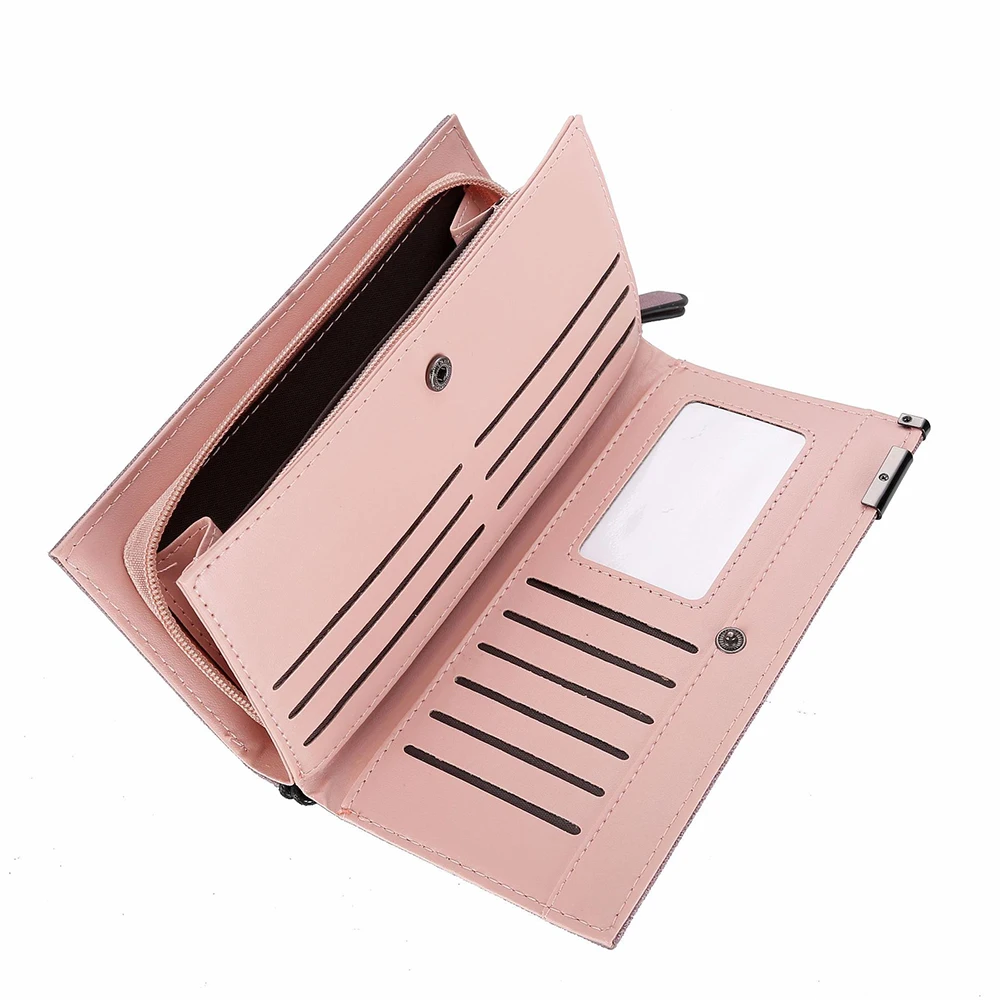 

2020 Ladies Frosted Handbag Women's Long Japanese And Korean Zipper Buckle Simple Student Wallet J55