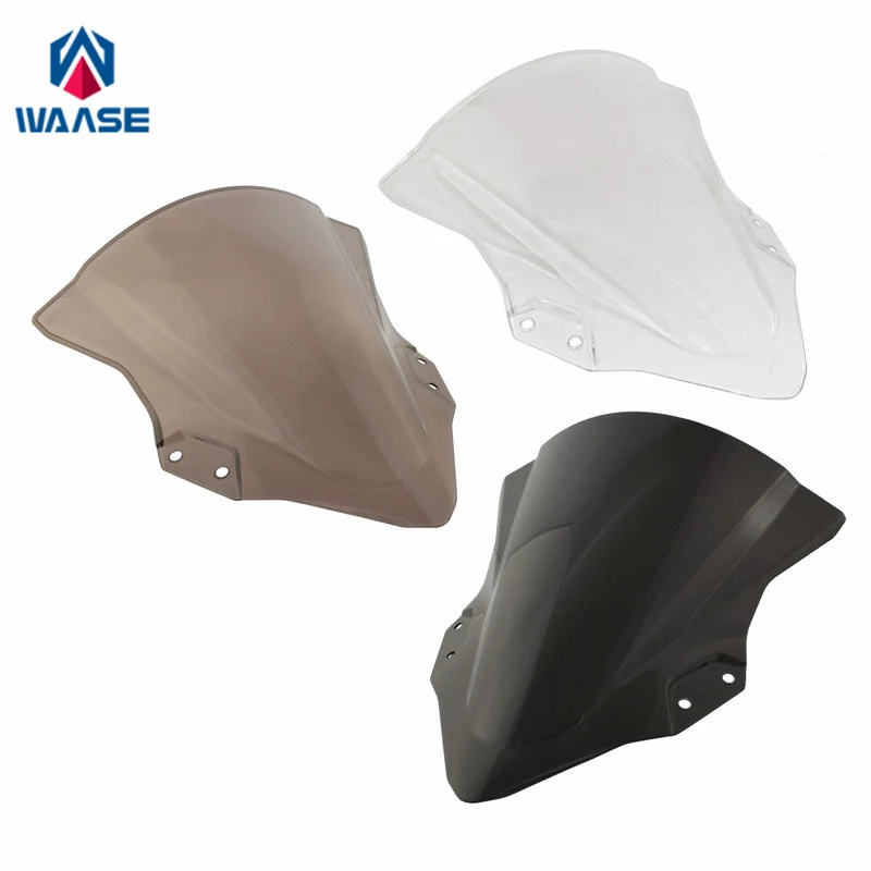 

waase For Kawasaki Ninja 250 400 2018 2019 2020 2021 2022 Windscreen Windshield Wind Deflector Shield Screen Visor Glass