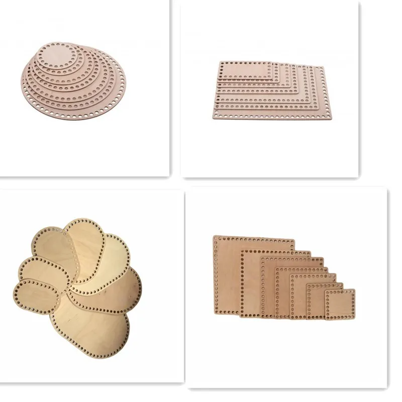 

7 sizes Wood base round rectangle oval Square Wooden Basket Bases Wooden basket bottom