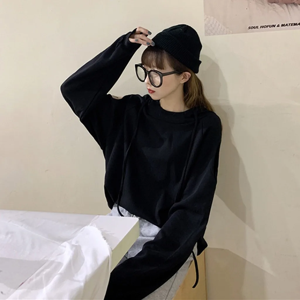 Женские толстовки с капюшоном и открытыми плечами осень 2019 женские длинные