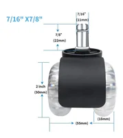 Бесшумные силиконовые колесики для офисного кресла#5