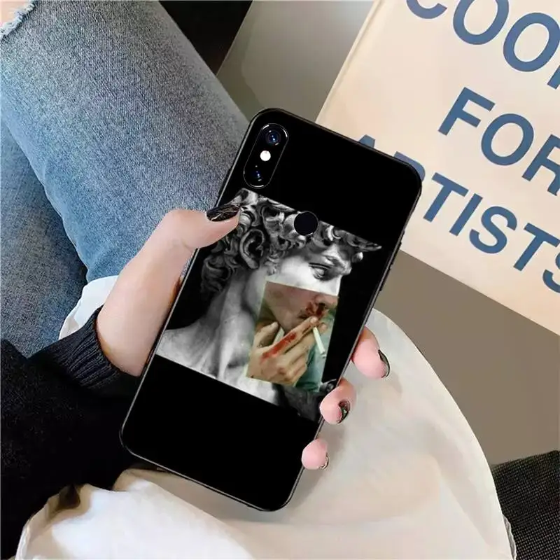 

Mona Lisa Art David statue Phone Case For Xiaomi Redmi note 7 8 9 t max3 s 10 pro lite