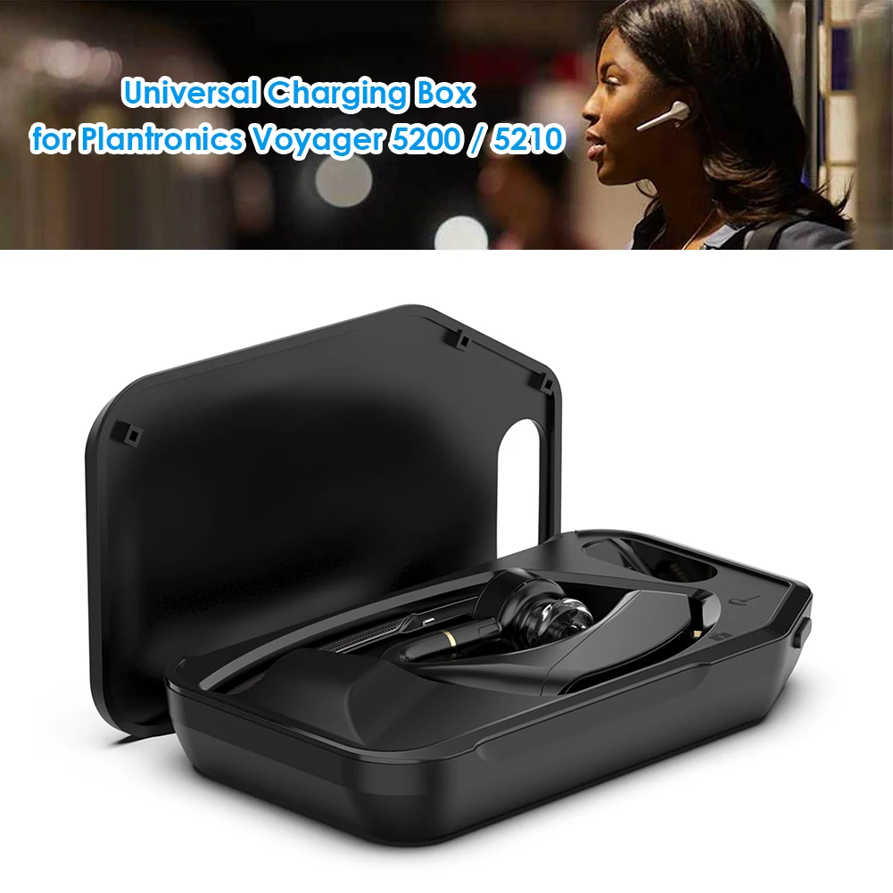 Headphone Charging Case Headset Charger Box Easily Carrying Lightweight Earphone Part for Plantronics Voyager 5200 5210