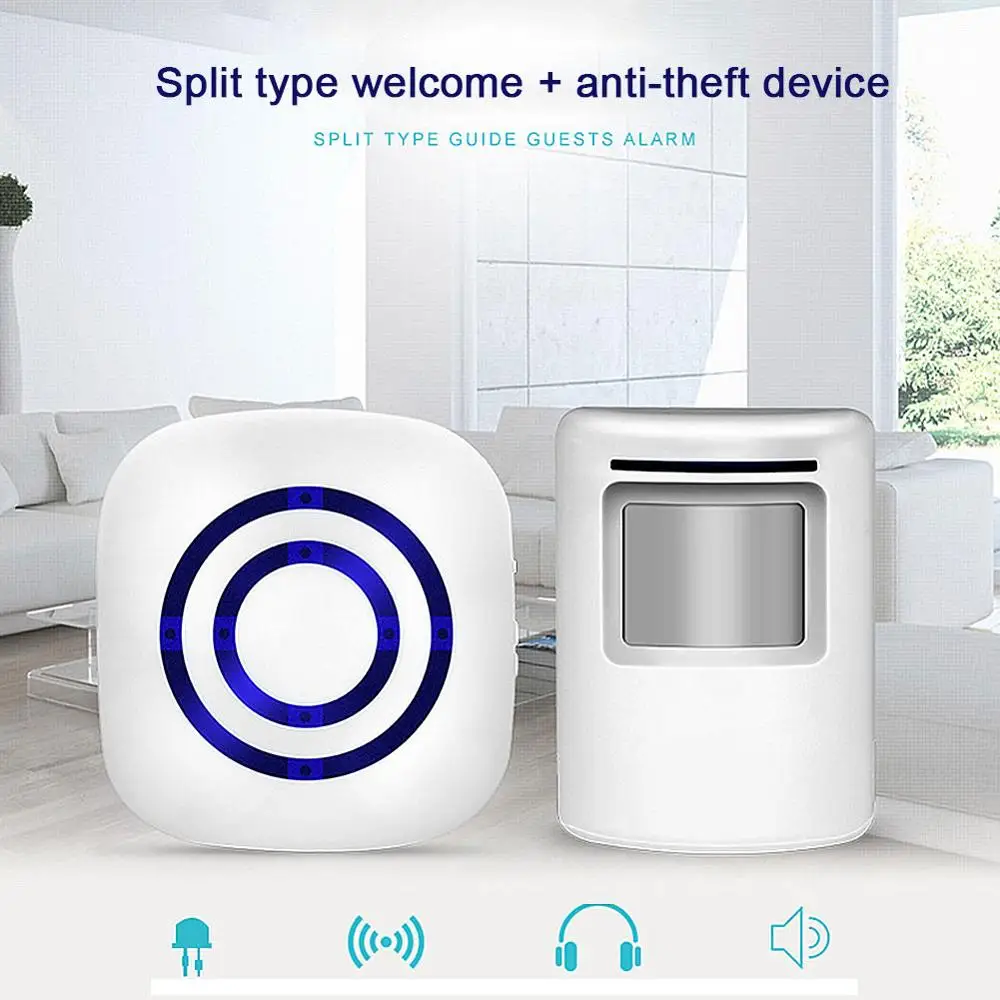 Домашний Беспроводной инфракрасный индукционный дверной звонок подъездная