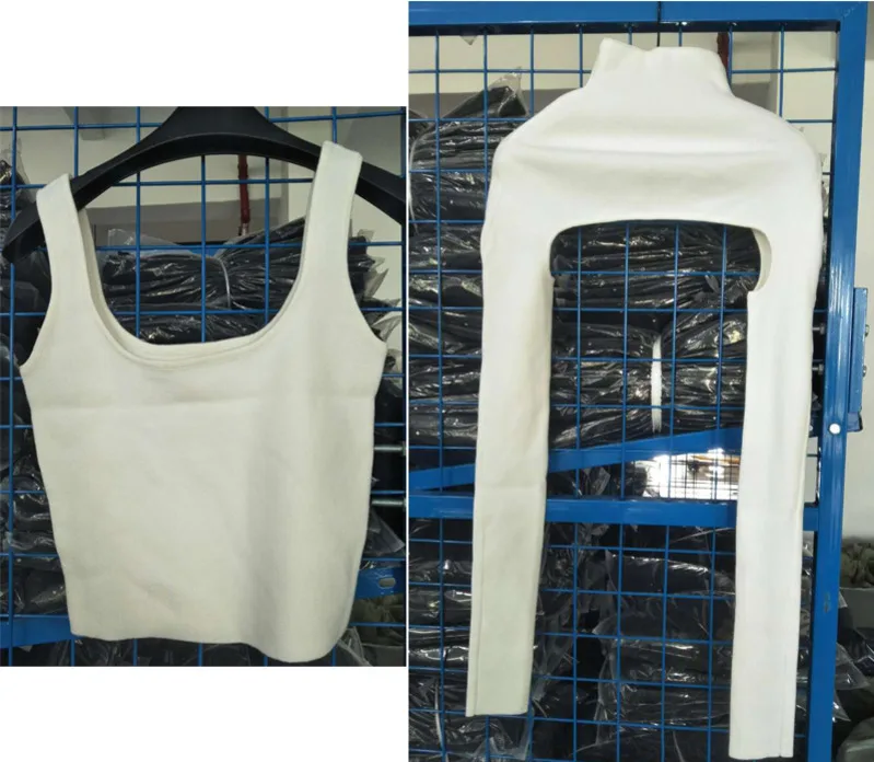 

DEAT 2021 new spring fashion women clothes turtleneck full sleeves knitting pullover sweater and V-neck sling T-shirt WK31601