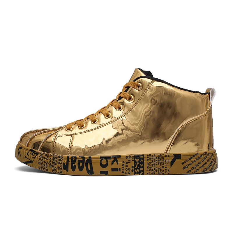 

Couple Sneakers For 2021 New Fashion Gold Sliver Color Breathable Light Unisex Shoes Anti-slipr Tennis Female