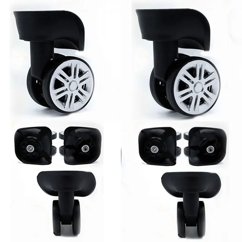 1 Pair DIY Replacement Luggage Wheels for suitcases Repair Hand Spinner Caster Wheels Parts Trolley Rubber Trunk Wheel Black Hot