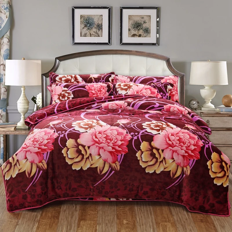

Velvet Flannel Soft Warm Duvet Cover Set 3/4 Pieces Comforter Cover Bd sheets Twin Queen King size Bedding set for Kids Adults