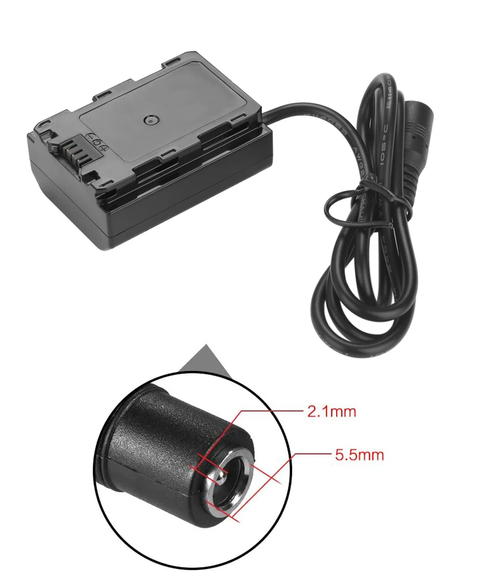 NP-FZ100 Dummy Battery NP FZ100 DC Coupler AC Power Adapter Supply Kit for Sony Alpha A7III A7S III, A6600 A7C A1 FX3 A7R3 etc.