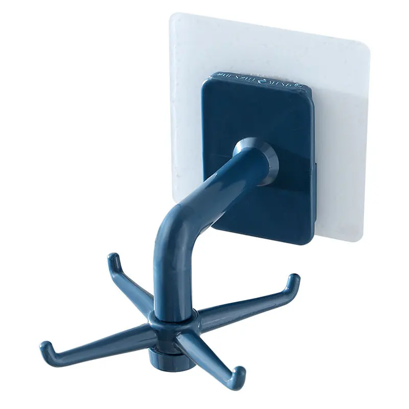 

Rotating Hook Kitchen Storage Non-Perforating Non-Mark Plastic Hanger Strong Wall Hanging Multi-Functional