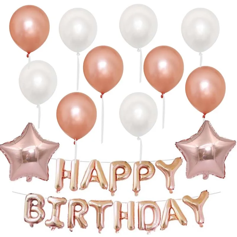 Набор из 8 предметов украшения для вечеринок на день рождения Золотая Роза набор