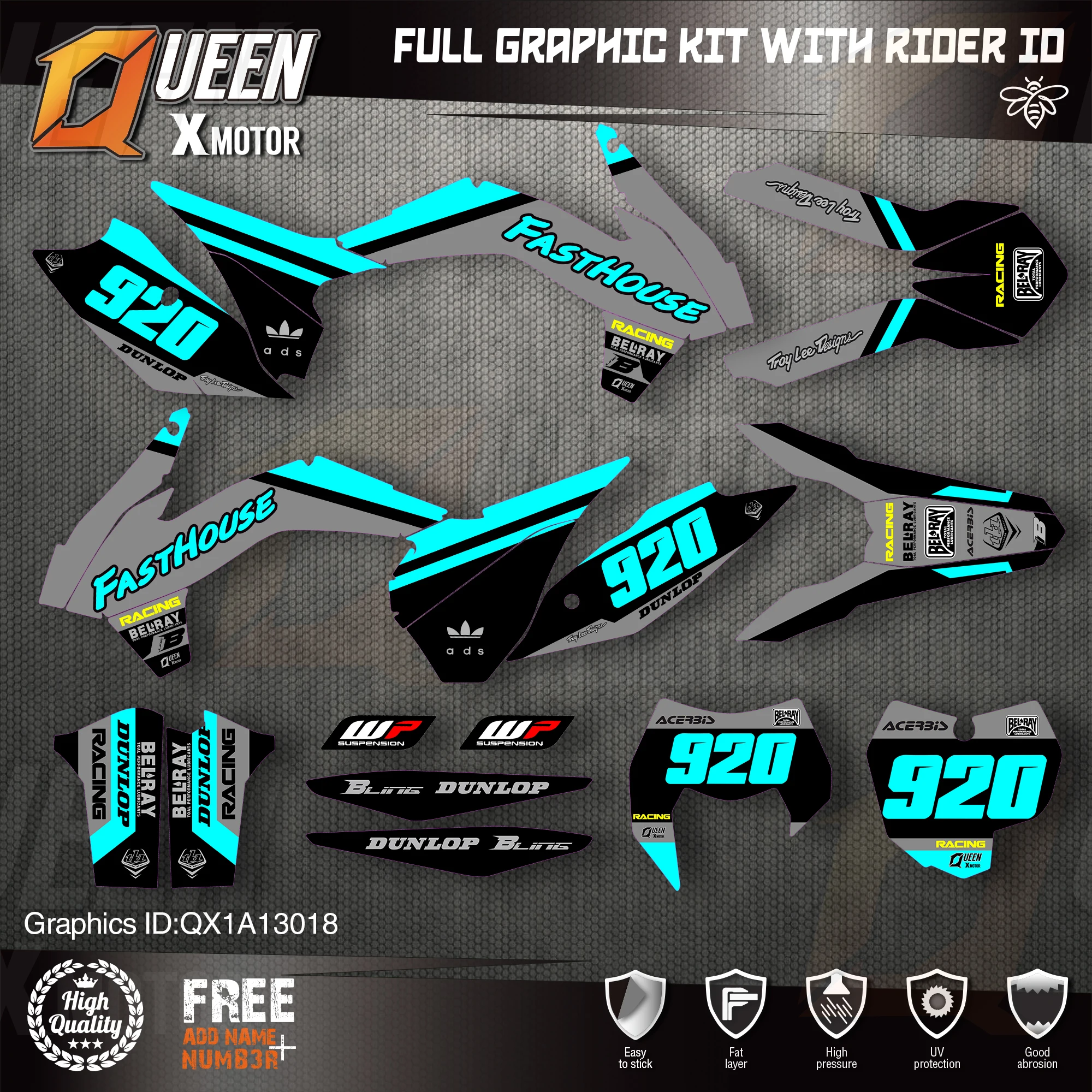 Оригинальные графические наклейки QUEEN X MOTOR Team Набор наклеек для KTM 2013 2014 2015 SX SXF 2016
