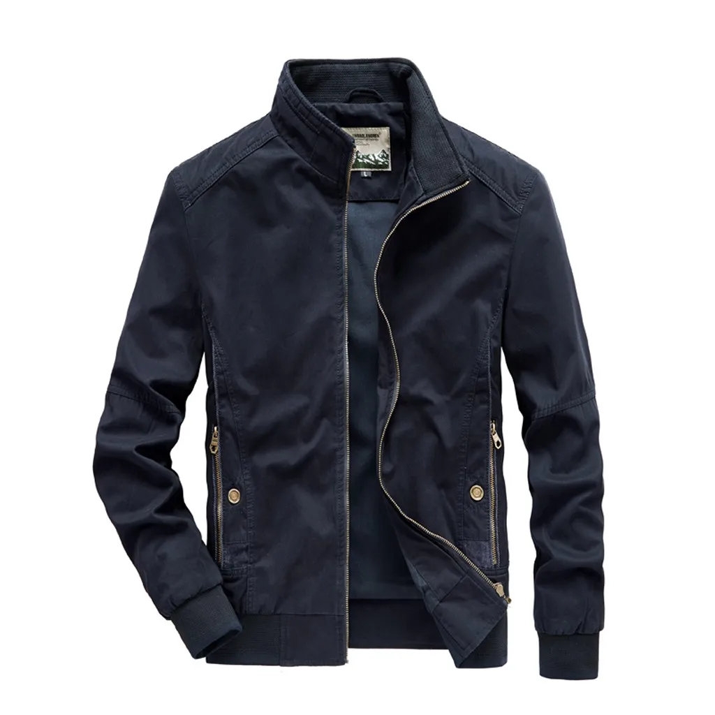 MUQGEW новинка 2019 осенние мужские куртки пальто камуфляжный Бомбер зеленая куртка