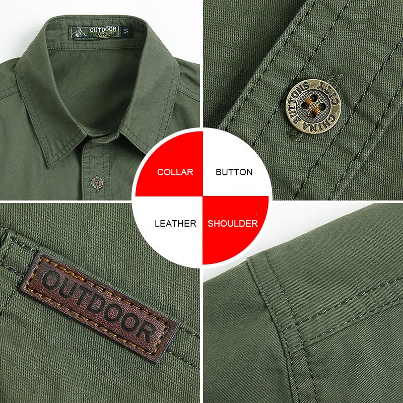 

2021 Summer Casual Shirt Men Oversized Short Sleeve Tooling Shirts Multiple Pockets Men's Leisure Shirt Clothing Blouse