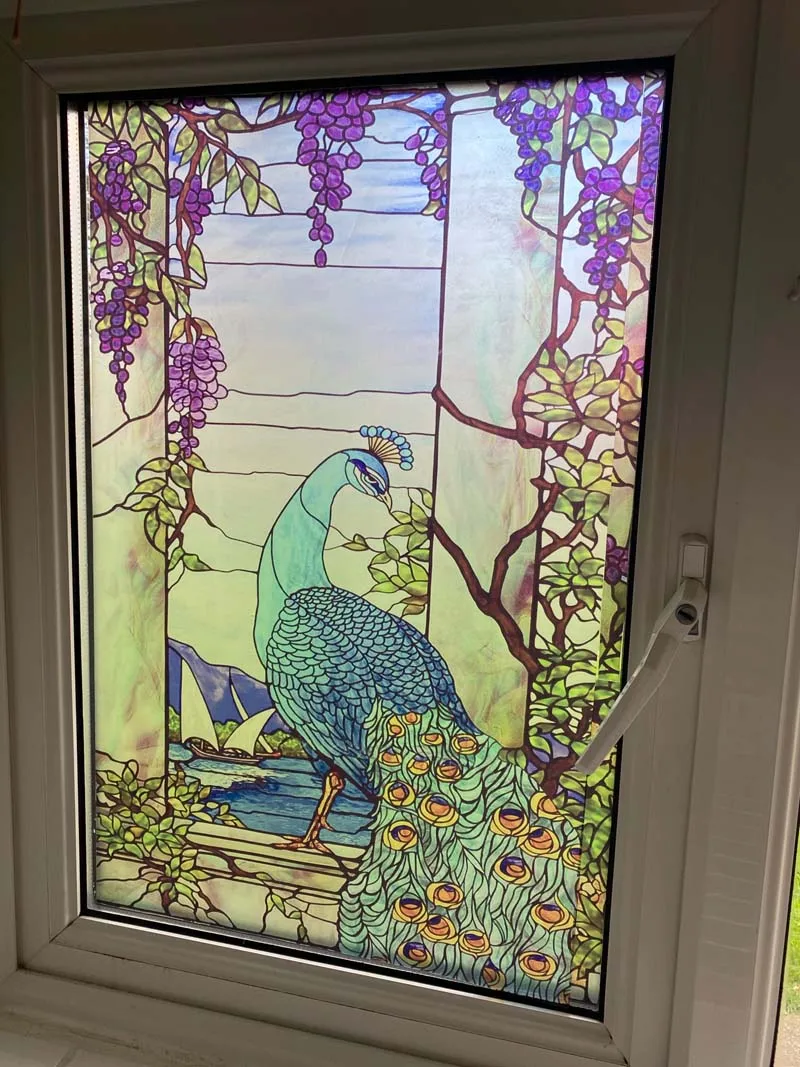 Самоклеящаяся или статическая декоративная матовая оконная пленка из ПВХ