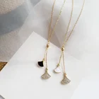 Простое ожерелье с подвеской в виде листьев гинкго, Женская Модная бижутерия, Высококачественная тонкая цепочка с кристаллами, ожерелье-чокер, ювелирные изделия, подарки