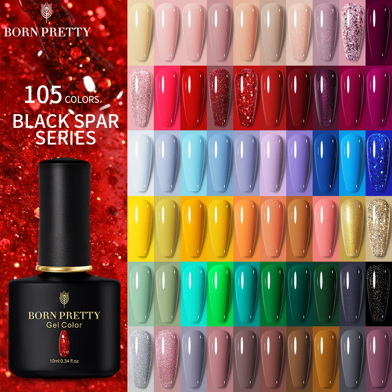BORN PRETTY 10 мл черный Spar серия Гель лак для ногтей 105 цветов телесный фиолетовый