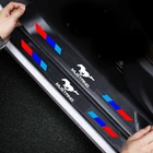 4 шт., кожаные автомобильные наклейки на пороги и дверные пороги для Ford mustang GT 2020 2019 2018 2017 2016 2015 SHELBY