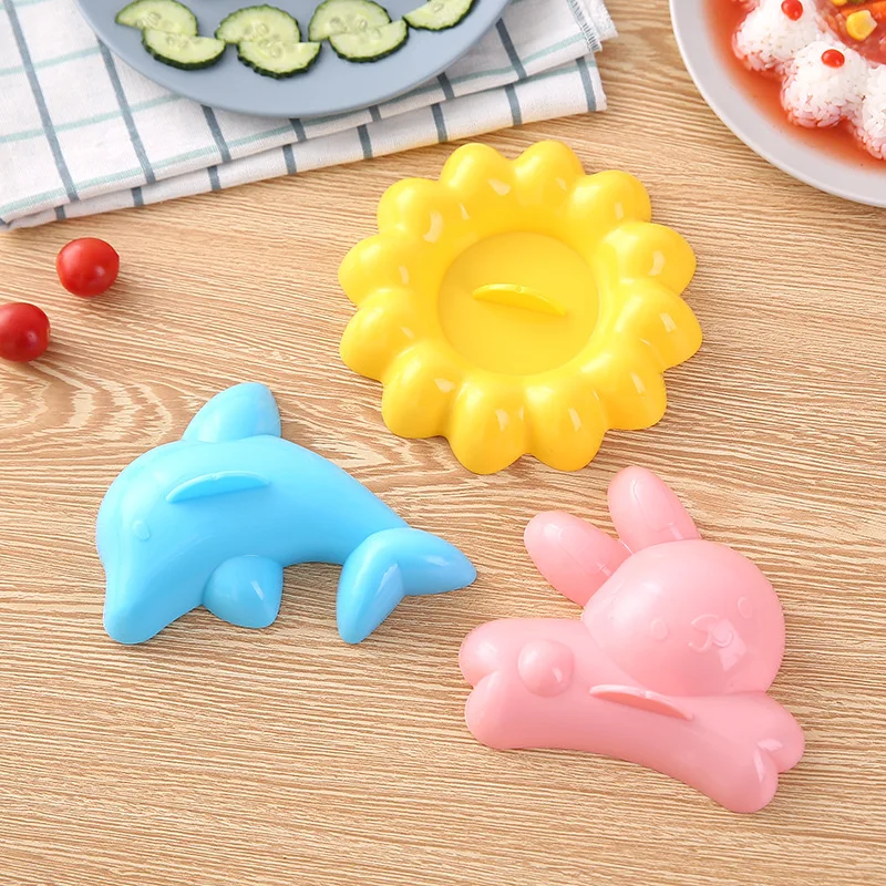 

4pcs Dolphin Rice Mould Cake Decor Tools Rabbit Cartoon Baby Rice Ball Mold Kitchen Accessories Pastry Supplies Sushi Tool