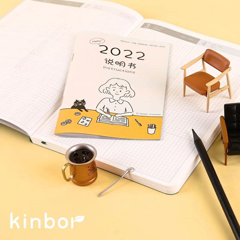 Планировщик времени Kinbor A5 2022 планировщик книга на 112 листов мягкая искусственная