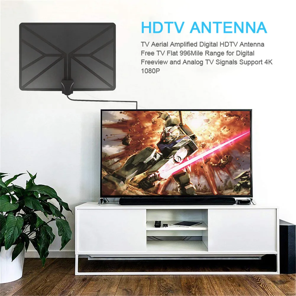 1180 Miles 4K цифровая HD ТВ комнатная антенна с усилителем сигнала Усилитель радиус