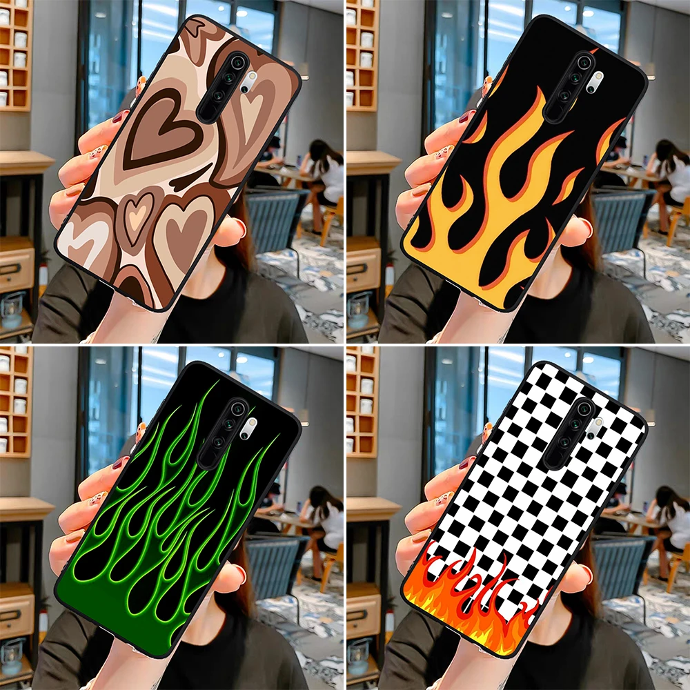 

New Luxury Flame Lattice Pattern for Xiaomi Mi 9T Redmi Note 5 6 7 8 8T 9 9S K20 K30 9T Pro Phone Case Soft Silicone Tpu Funda