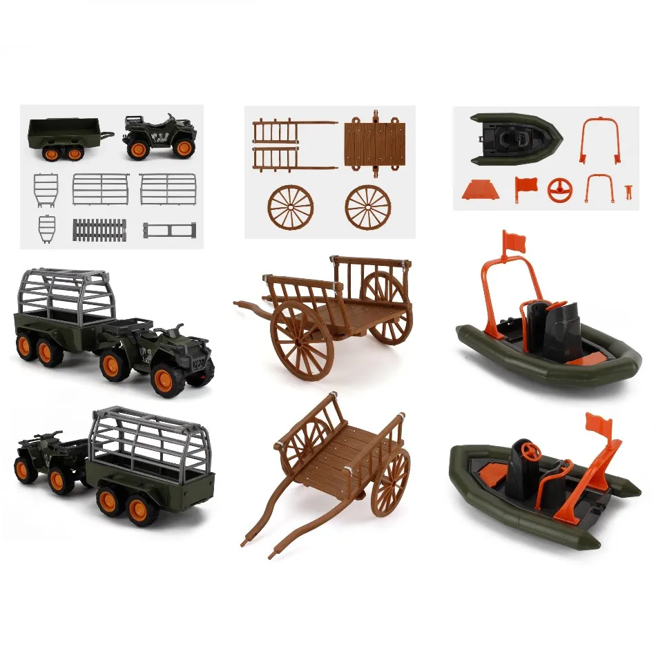 1:25 Scale Farm Ranch Props Plastic PVC Scene Model kit Famrer Action Figure DIY Motorcycle Airship Driver Decor Accessories Toy | Игрушки и