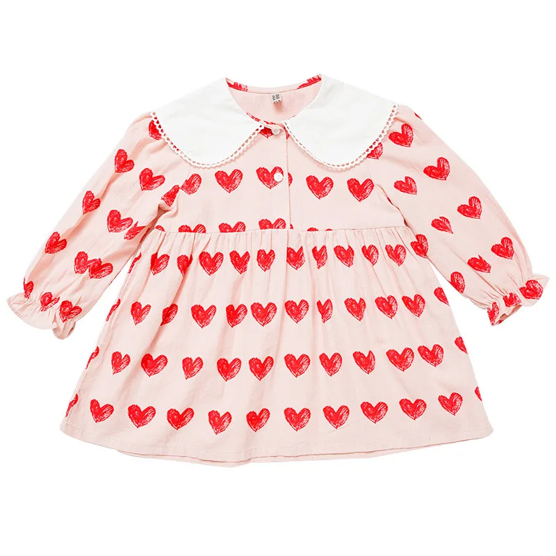 

Girls' Dresses 2021 New Female Baby Children Children Korean Style Foreign Love Princess Dress Kids Dresses for Girls GD31