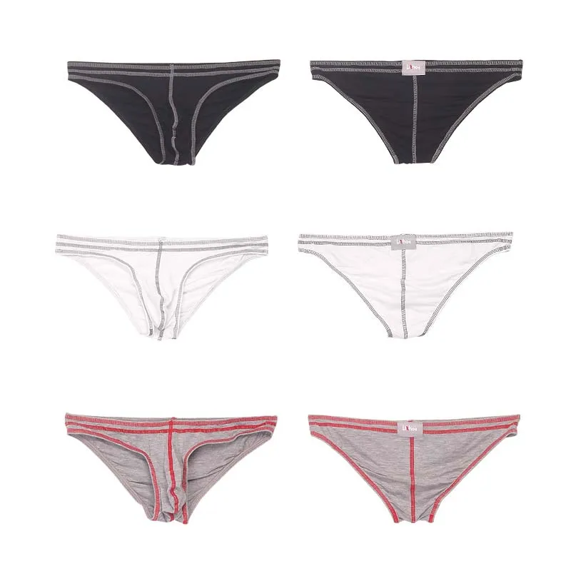 Мужские сексуальные трусы из модала бикини с мешочком на петлях плавки мужские