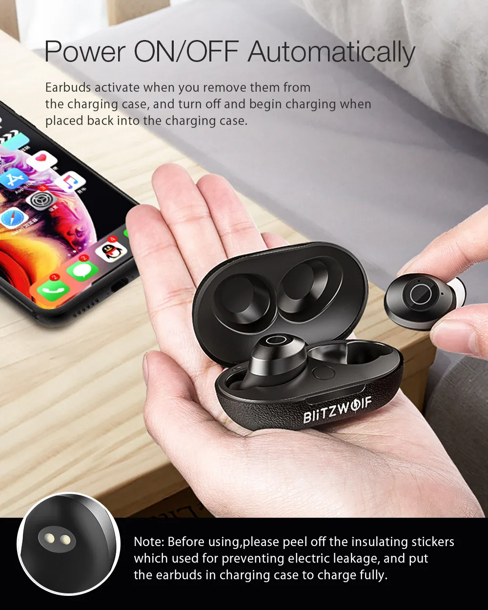 BlitzWolf FYE5 bluetooth v5.0 TWS настоящие беспроводные наушники-вкладыши спортивные стерео водонепроницаемые HiFi мини наушники гарнитура наушники