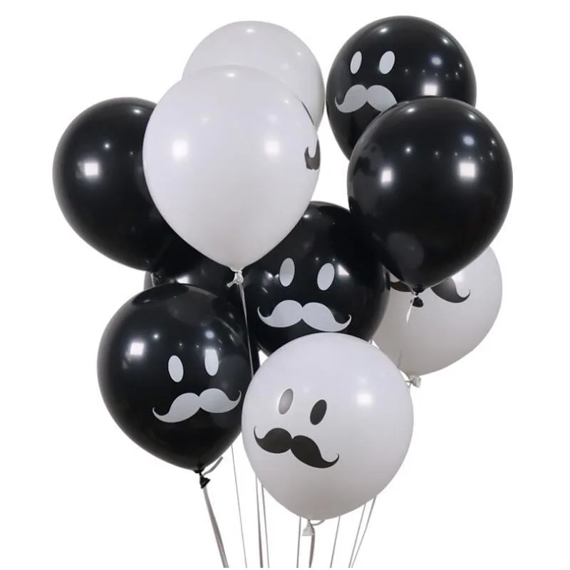 10 шт. латексные воздушные шары с усами 12 дюймов|Воздушные и аксессуары| |