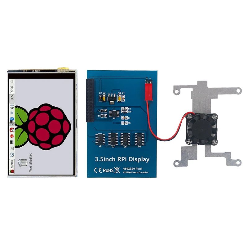 Raspberry Pi 4 сенсорный экран 3 5 дюйма дисплей 480x320 SPI 5/50FPS ЖК + охлаждающий вентилятор