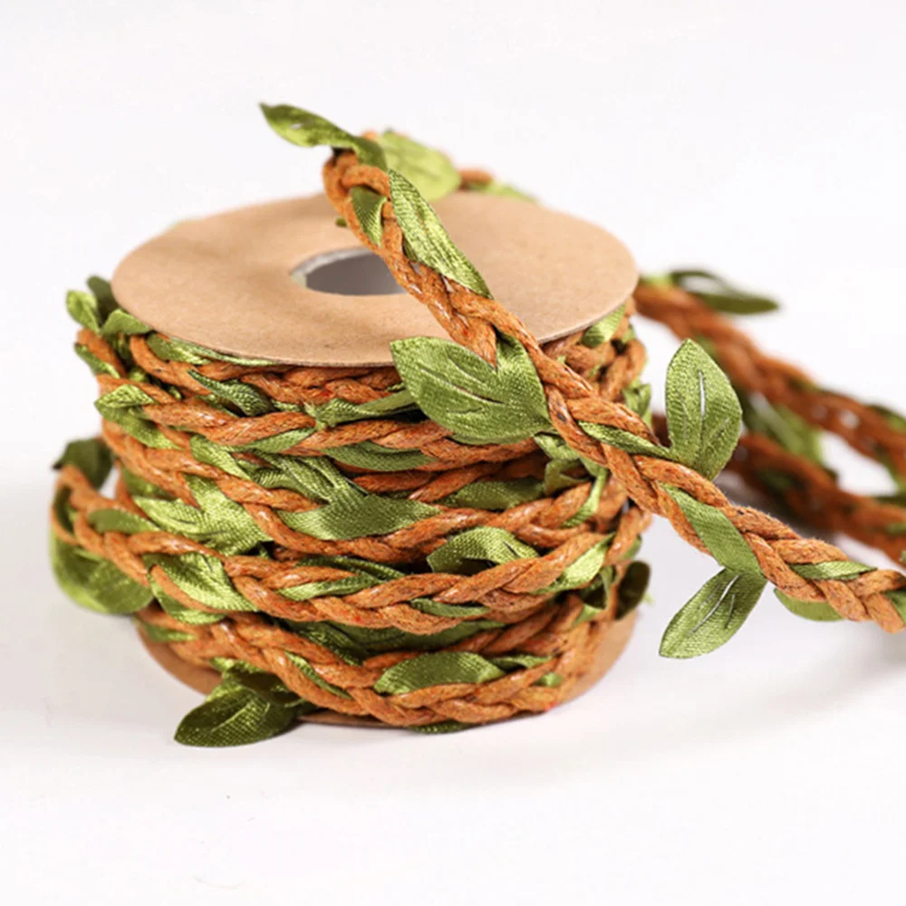 

12pcs 5M Simulation Rattan Artificial Leaves Rope Wall Hanging Vine Leaf Garland Plants Decoration DIY Home Decor (6 Color Mixed