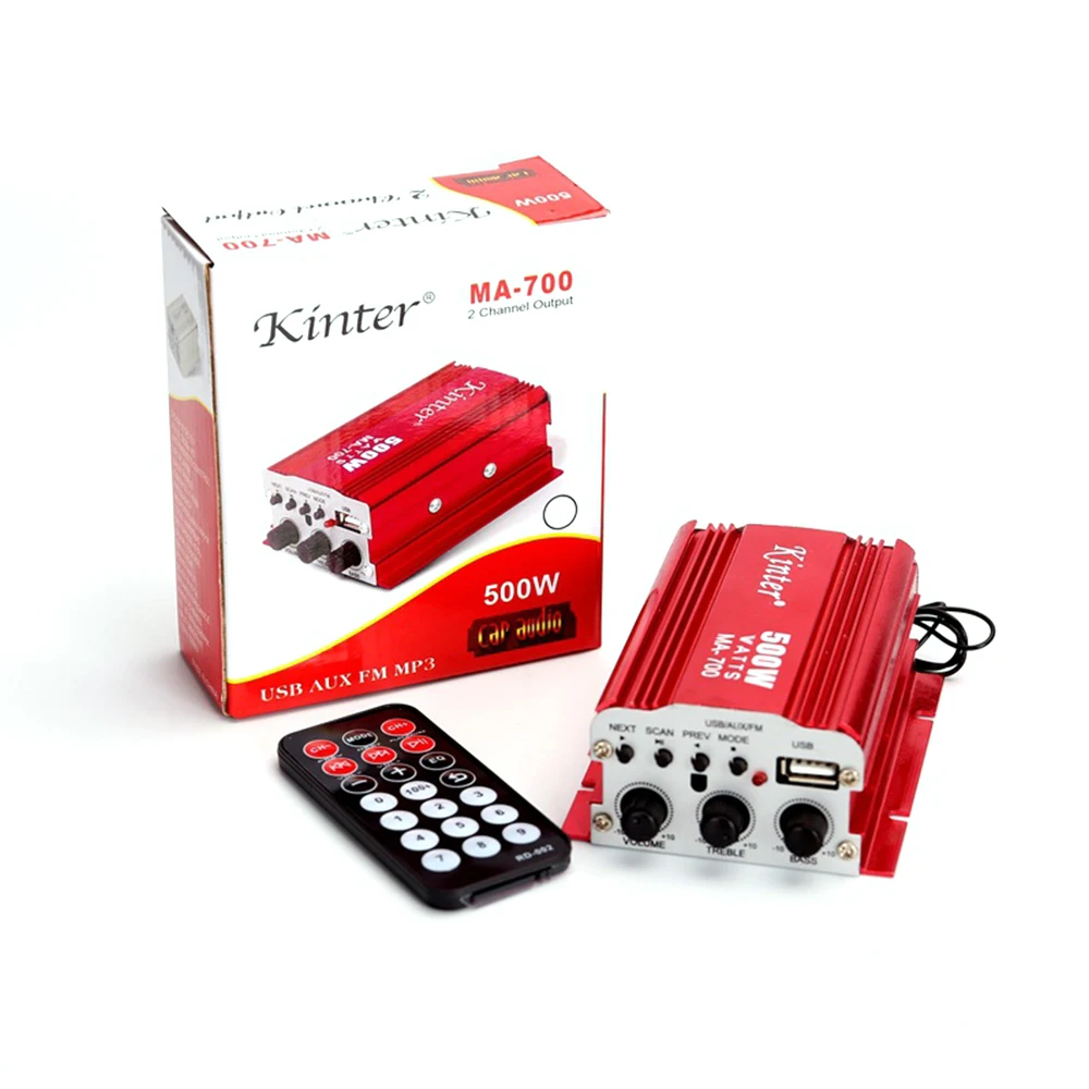 MA-700 мини аудио усилитель USB MP3 FM HiFi усилитель мощности с пультом дистанционного управления для домашнего автомобиля стерео усилитель