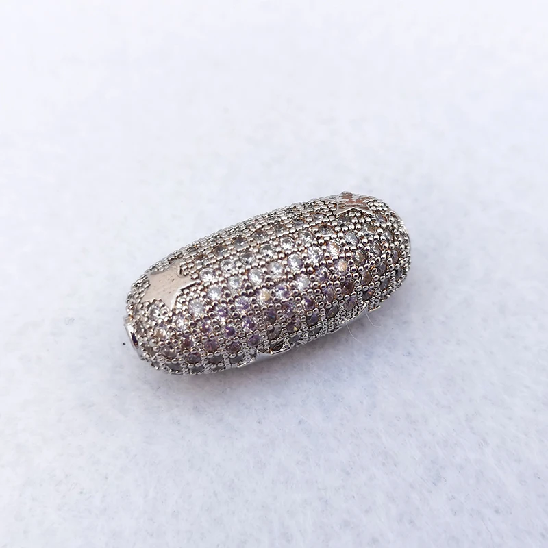 1 шт. кубический цирконий камень микро Pave Oval форма соединитель для бисера