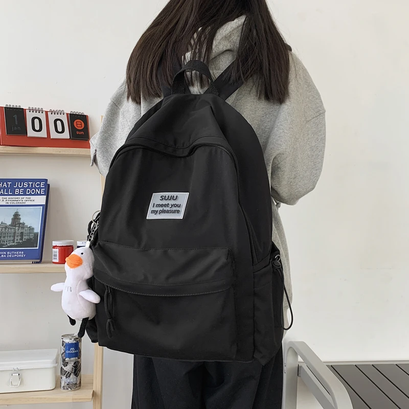 

Simple Campus Women's Backpack Harajuku Large Capacity 15.6 Inch Laptop School Bags for Teenage Girls Ins Men Women Travel Bags