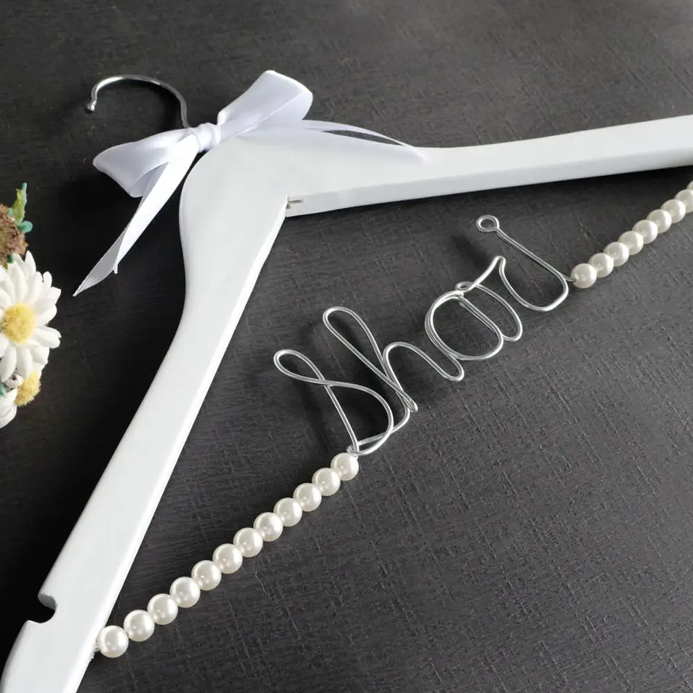 Индивидуальная Свадебная Вешалка проволочная вешалка для имени свадебная