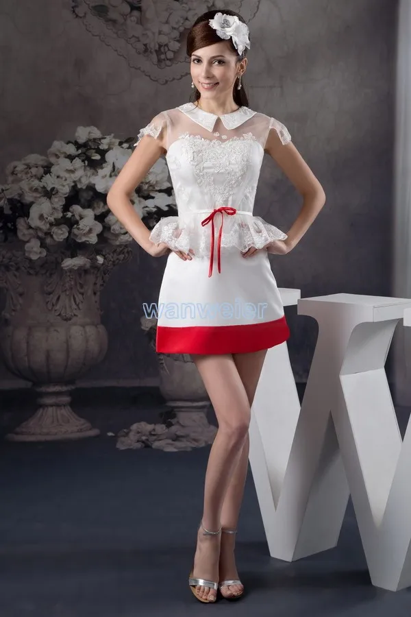

free shipping 2020 new arrival gown a-line mini cap sleeve short sexy custom size/color Graduation bridesmaid Dresses