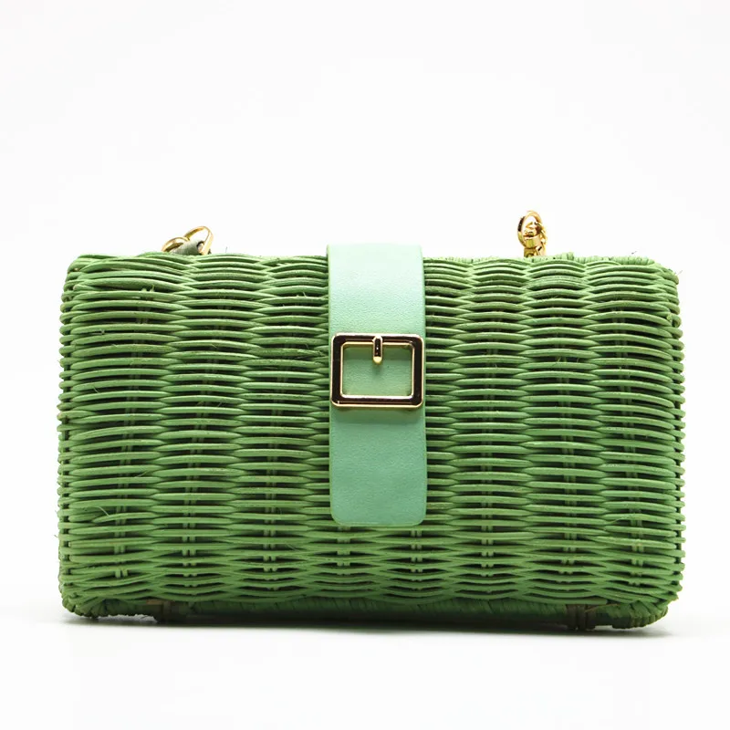 Летняя Новинка Плетеная соломенная сумка из ротанга женские кошельки и сумочки