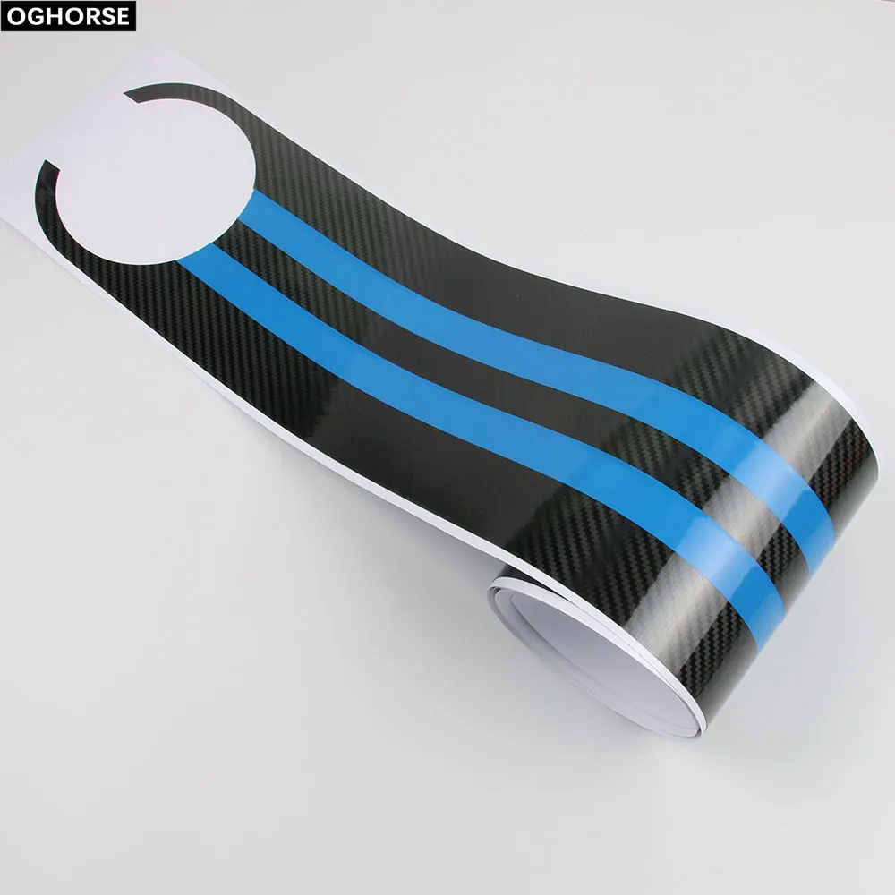 5D Carbon Fiber Vinyl Universal Car Hood Sticker Trunk Lid Stripes M Performance Engine Cover Bonnet Decals for BMW Models | Автомобили и