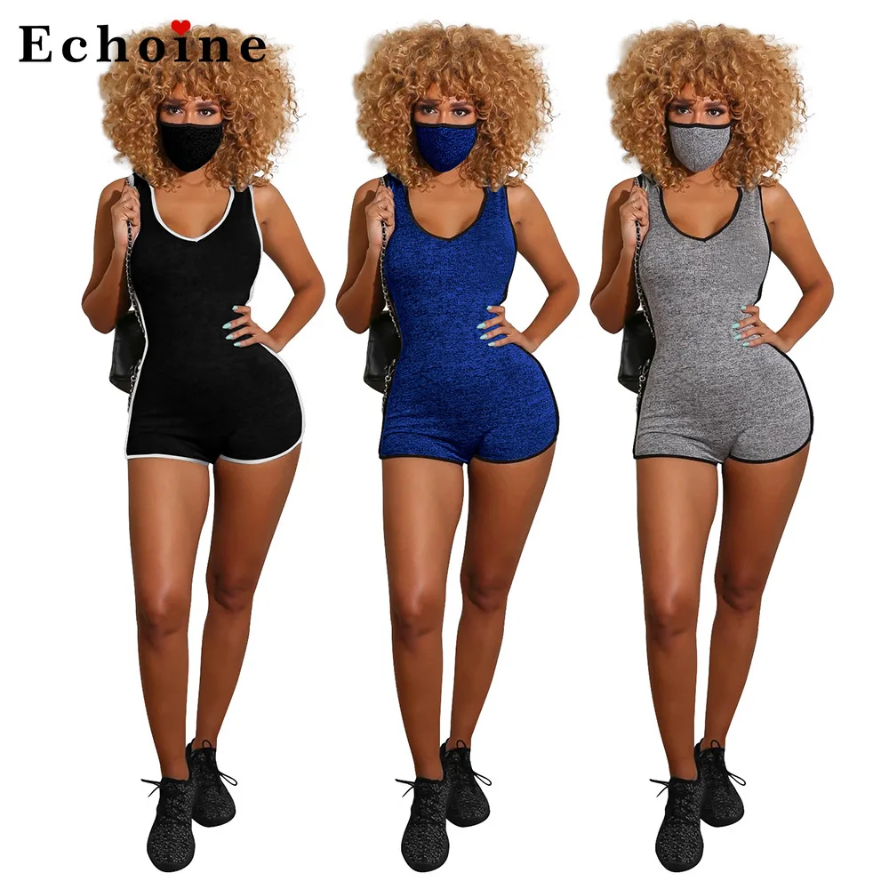 

Women Sexy Sports Playsuit Casual Jumpsuit Fitness Hooded Sleeveless Short Pants Onesies Bodycon Rompers Female Catsuit Overalls