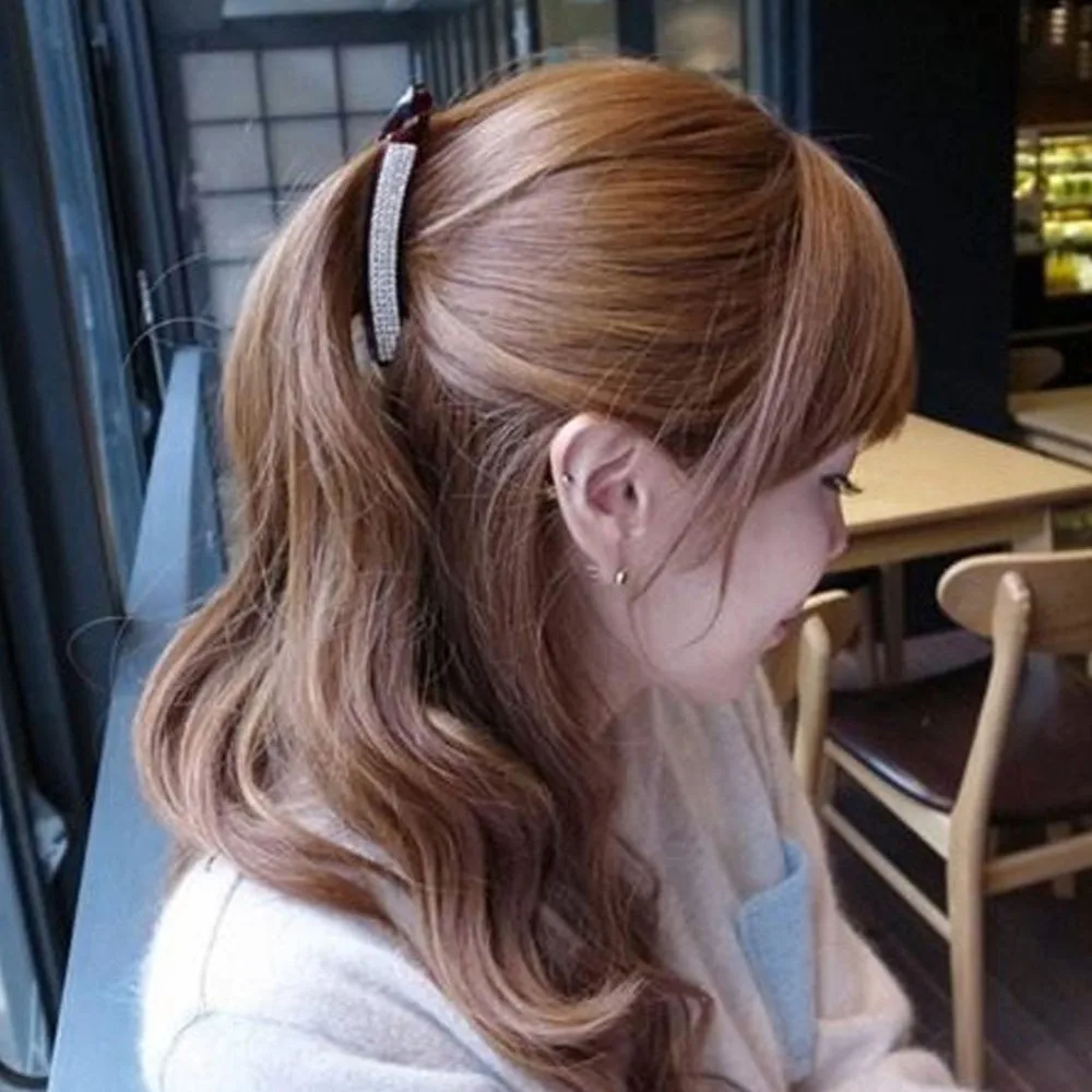 

New 1pcs Crystal Barrette Accessories Rhinestone Hairpin Hair Clip Hair Gift Banana Women Hair Accessories Hairgrip