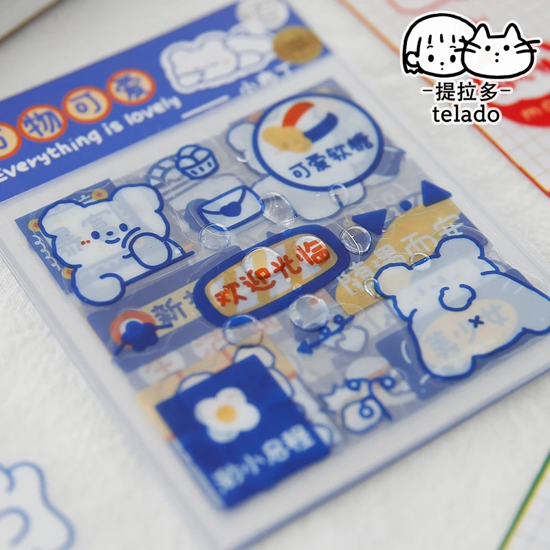 10 листов/пакет с мультяшным медведем Скрапбукинг ПВХ наклейка для DIY