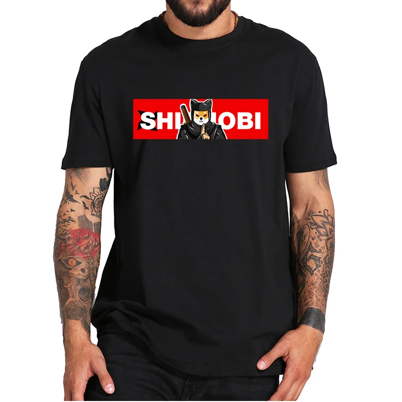 

Shibnobi SHINJA T-shirt Cryptocurrency Shiba Inu Crypto Coin Token Fans Tee O-Neck 100% Cotton Soft Tee Tops EU Size