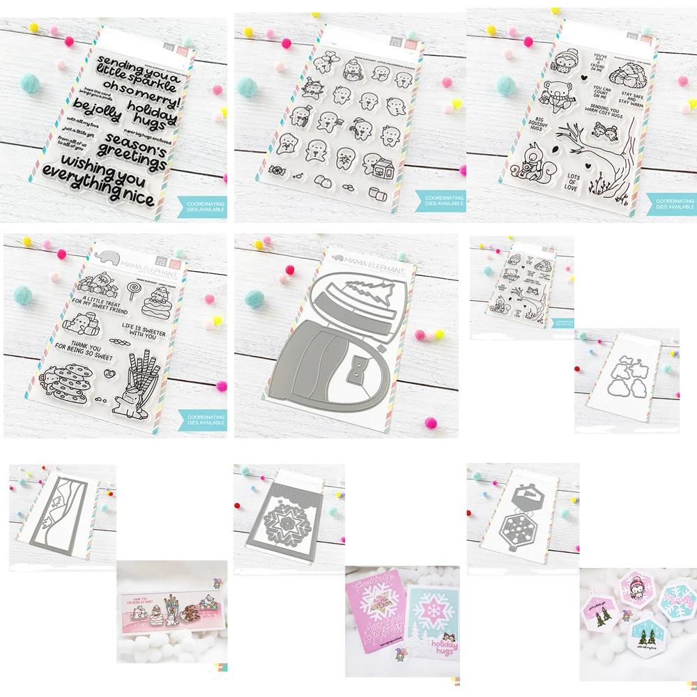 

Troqueles de corte de Metal, álbum para recortes de fotos, grabado decorativo, tarjetas de papel, manualidades, Christmas 2021