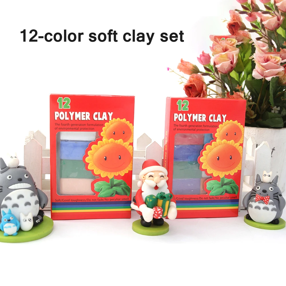 

Colorful Modeling Clay Set Handmade Nontoxic Clay Set Environmental Soft Children Kids Art Dough Toy Learning Educational Clay